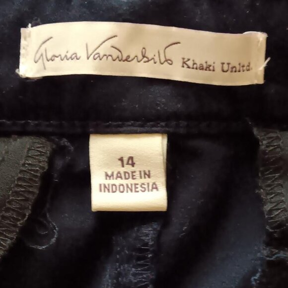 Gloria Vanderbilt Khaki Untld navy blue cotton blend pants in size 14. - Picture 4 of 4
